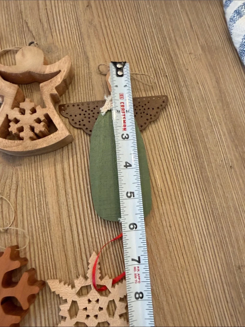 Vintage Wood Christmas Ornament Bundle Lot of 15